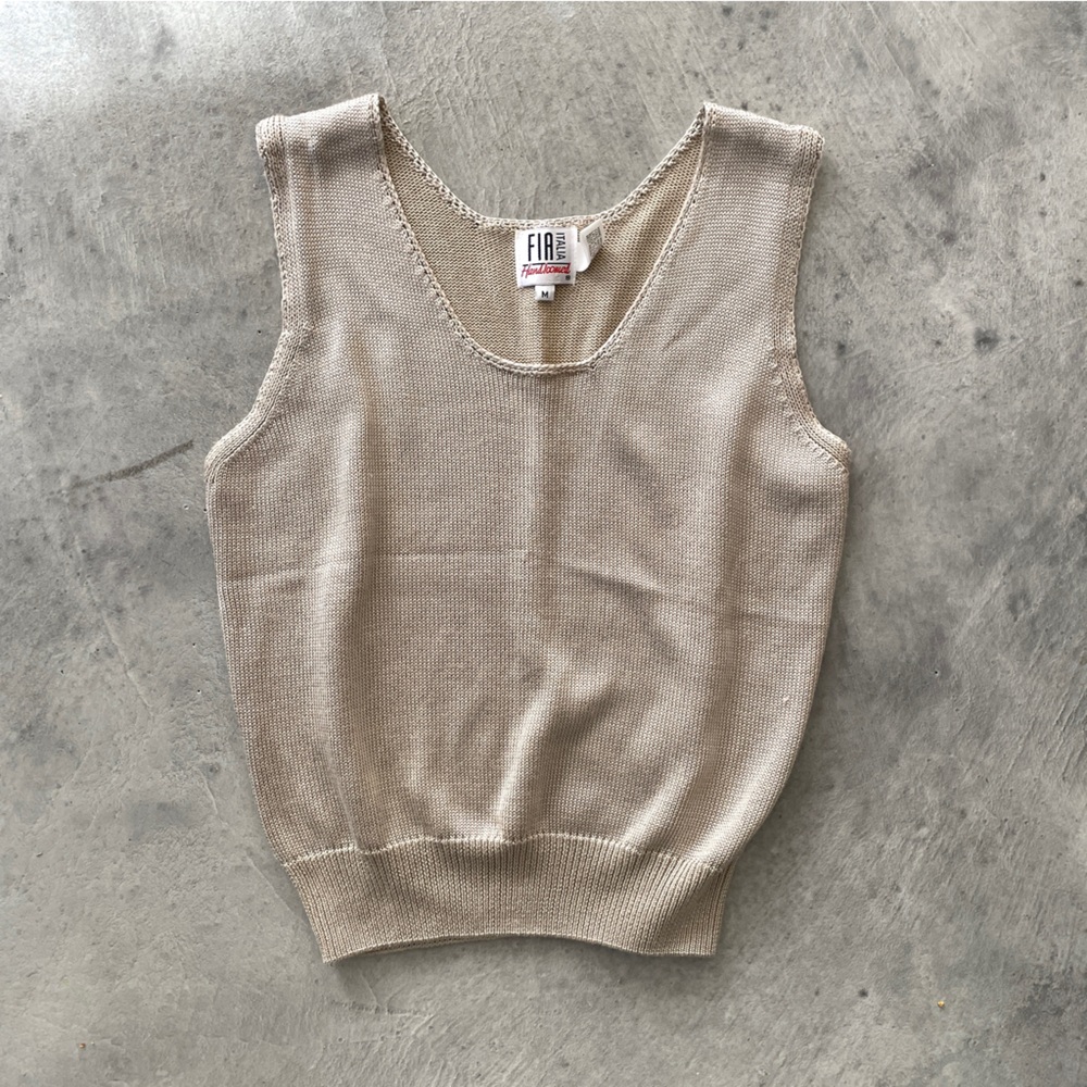 Vintage 90s FIA hand loomed knit tank top